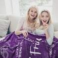 thumbnail image 4 of Best Friend Blanket Gift, Best Friend Blankets Gifts for Girls Women, Unique Female Friendship Gifts for Her, Happy Birthday Throw Blankets for Besties, Friend, Soul Sister, BFF, Purple(40"x50"), 4 of 6