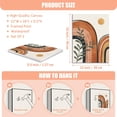 thumbnail image 2 of Framed Boho Wall Art Set of 3, 12x16in, Mid-Century Modern Wall Art Decor, Neutral Geometric Canvas Artwork Wall Art Posters for Living Room, Bedroom, Bathroom, Gallery, Boho Room Decor, 2 of 6