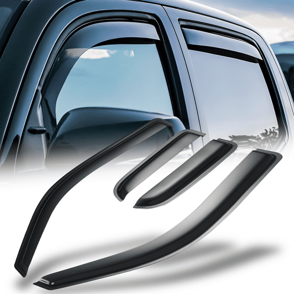 Magshion 4Pcs Set Window Visor Shade Vent Wind Deflector Guard for 2004-2014 Ford F-150 Extended Cab