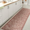 thumbnail image 5 of JONATHAN Y SANTA MONICA 2 x 8 Runner Rug, Tela Bohemian Textured Weave Floral - Red/Taupe, SMB100A-28, 5 of 6