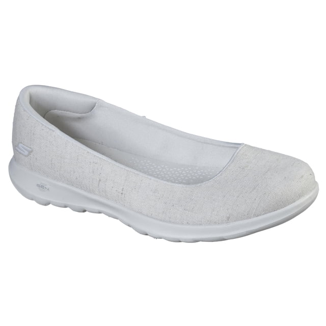 Zapatos Skechers Go Walk Lite-Susie Ballet Flat para mujer, color natural