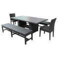 thumbnail image 2 of TK Classics Barbados Rectangular Outdoor Patio Dining Table with 2 Chairs w/ Arms and 2 Benches, 2 of 5