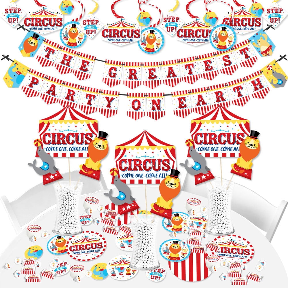 36 Carnival Stickers Personalized Circus Stickers Yellow and Red Stripe Carnival Labels
