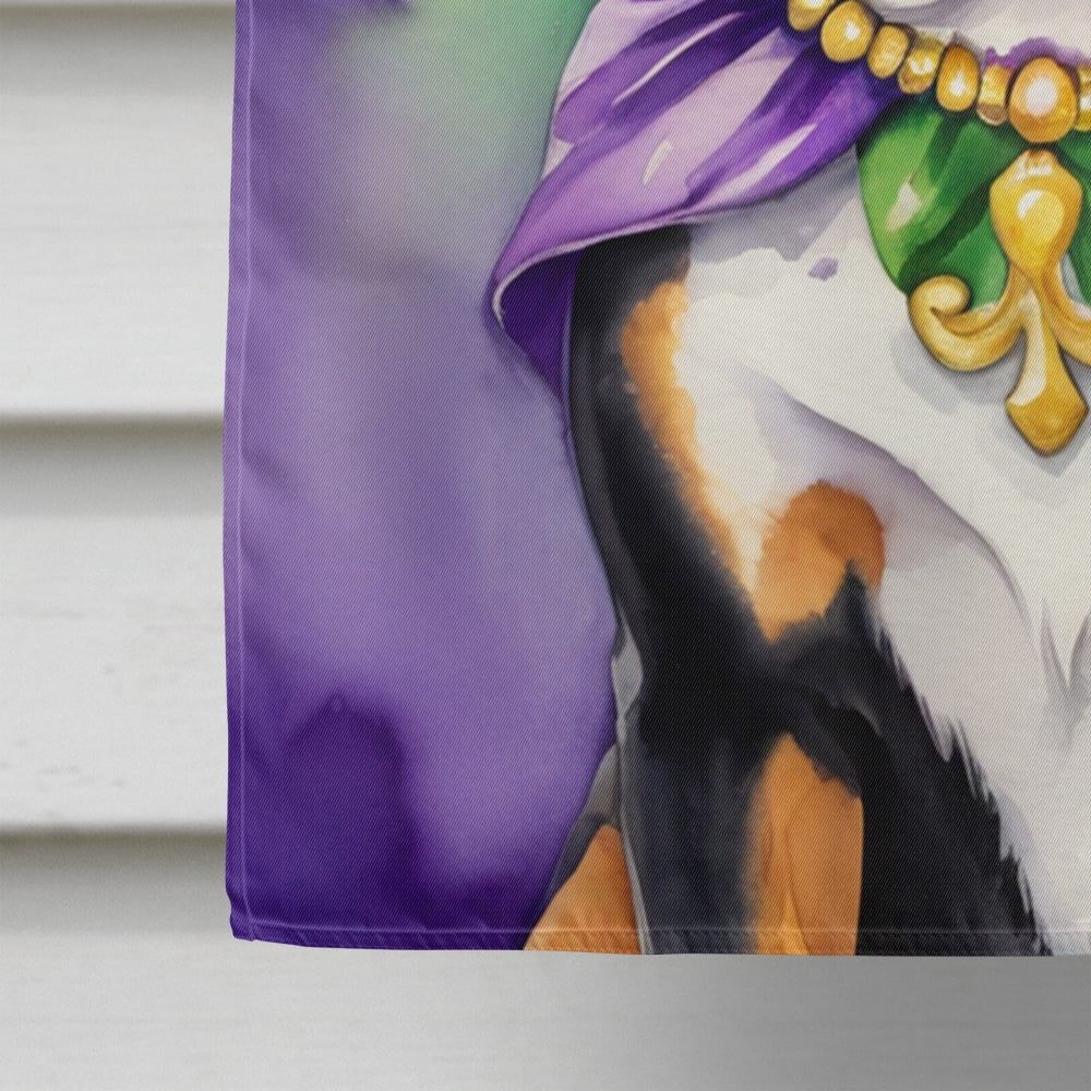 Greater Swiss Mountain Dog King of Mardi Gras House Flag 28 in x 40 in