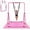 Pink, variant on Gymnastics Bar for Kids Ages 3-8 Adjustable Height, 35"-51", Stable Kids Horizontal Bar with Gymnastic Rings & Non-Slip Mat, Foldable Indoor Outdoor Gymnastics Equipment for Kids, Pink