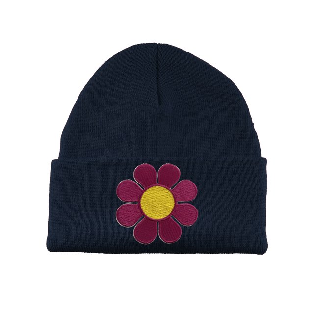 Gravity Threads Bonnet à Revers Groovy Flower Patch - Bleu Marine