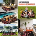 thumbnail image 4 of Red Poppy Outdoor Rug for Patio/Deck/Porch, Non-Slip Large Area Rug 6 x 9 Ft, Spring Summer Flowers Botanical Black Indoor Outdoor Rugs Washable Area Rugs, Reversible Camping Rug Carpet Runner, 4 of 8