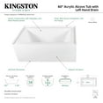 thumbnail image 6 of Aqua Eden VTAP603222L 60-Inch Acrylic Rectangular 3-Wall Alcove Tub, Left Hand Drain Hole in Glossy White, 6 of 11