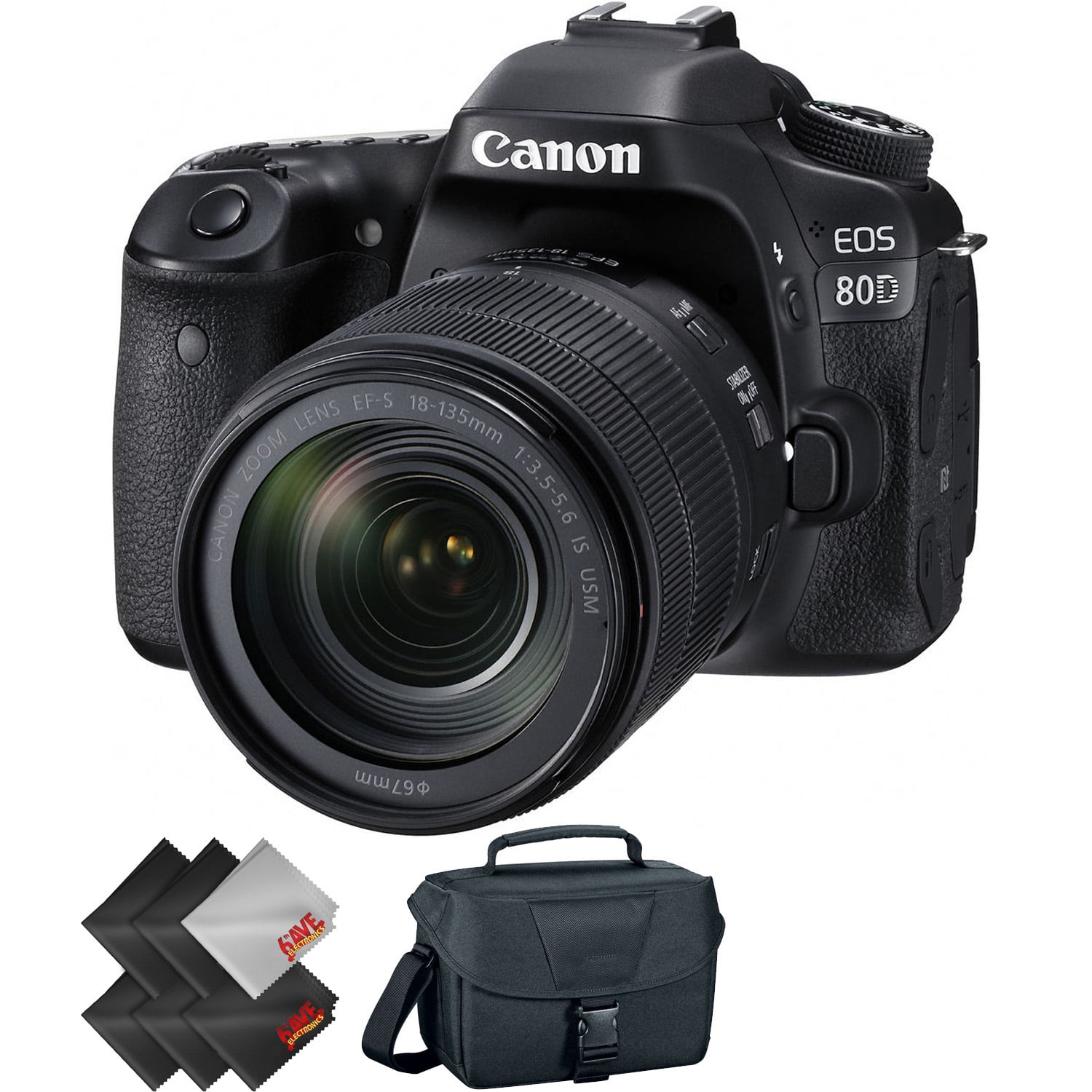 Canon EOS 80D DSLR Camera with 18135mm Lens + Deluxe Accessories