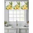 thumbnail image 4 of Summer Lemon Curtain Valances for Windows, Yellow Fruits Spring Green Leaf Vase Kitchen Valance Window Treatment, Light Filtering Block Curtains for Bathroom/Bedroom/Living Room 42'' x 18'', 4 of 9