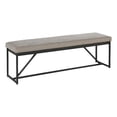 thumbnail image 1 of Pemberly Row 64" Modern Fabric and Metal Backless Bench in Dune Gray, 1 of 2