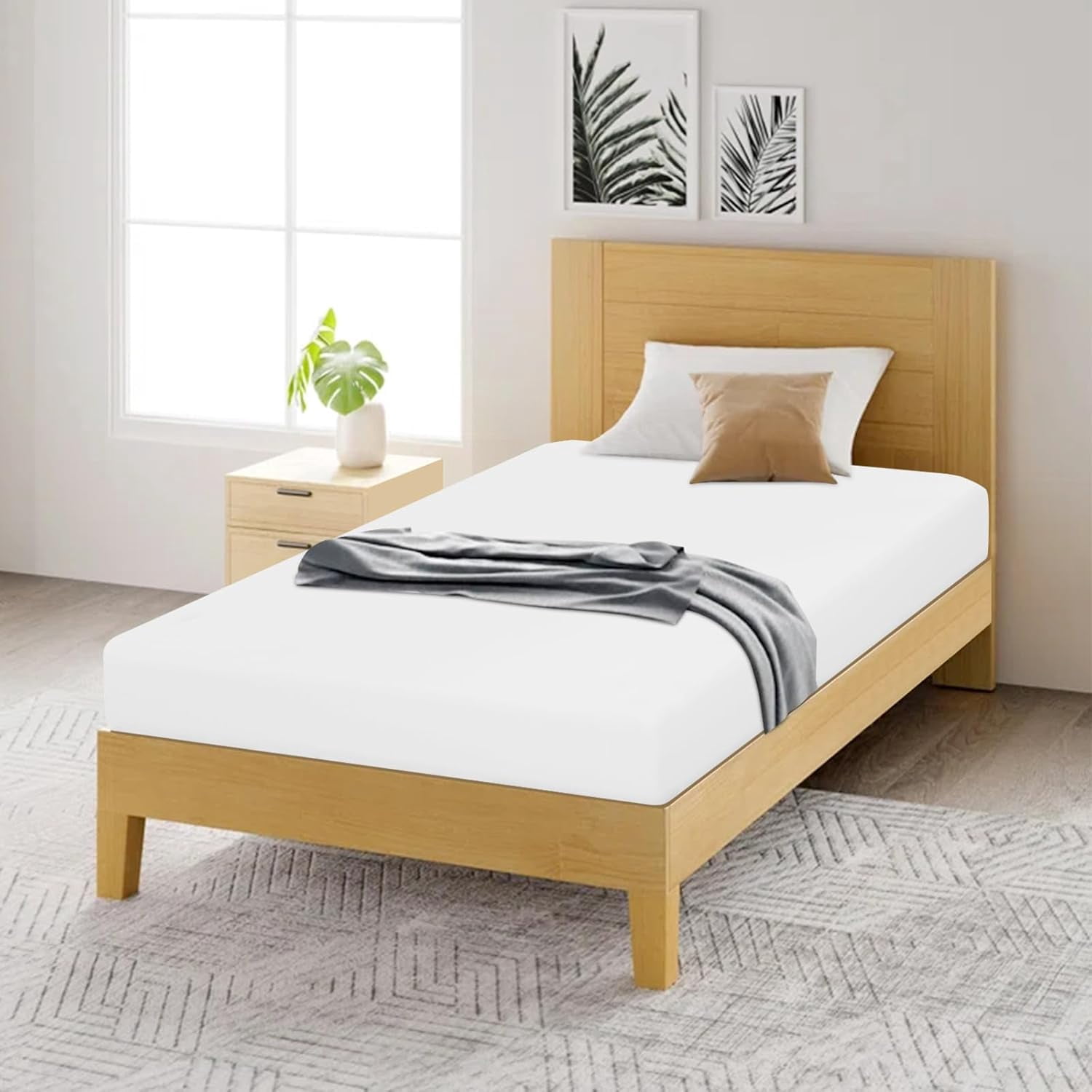 XF XINFENG Gel Memory Foam Twin Mattress - 6" Medium-Firm, Pressure-Relieving & Cool Sleep, CertiPUR-US Certified, Bed-in-a-Box (Twin Size)