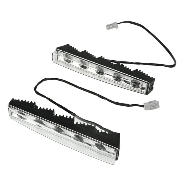 Car Daytime Running Light, Car LED Fog Light Stable Structure Super Bright Safety Enhancing for Car Silver,Black