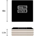 thumbnail image 3 of RYLABLUE Keep it Simple Set of 4 Coaster for Drinks, Absorbent Ceramic Stone Coasters Cup Mat with Cork Base for Home Kitchen Room Coffee Table Bar Decor, 3 of 4