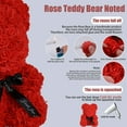 thumbnail image 4 of RECUTMS Royal Blue Artificial Rose Flower Bear 10 inch Wedding Party Decoration Gift Box, 4 of 7