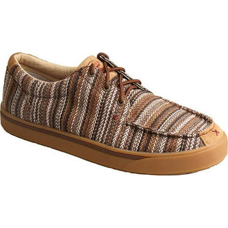 

Men s Twisted X MHYC014 Hooey Lopers Moc Toe Brown/Multi Canvas 11.5 M