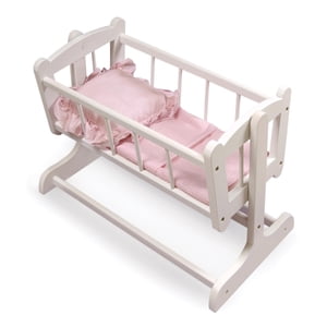 Badger Basket Heirloom Style Doll Cradle with Bedding
