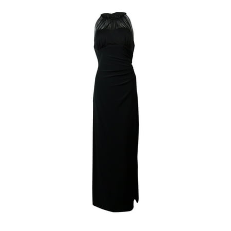 Lauren Ralph Women S Beaded Illusion Lauren Ralph Women S Beaded Illusion Halter Jersey Dress 14p Black