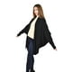 thumbnail image 4 of Cardigan de manga murcielago Roman Fashion /Juvenil, 300 (Negro) negro G, 4 of 5