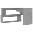 thumbnail image 3 of vidaXL Corner Desk Concrete Grey 200x50x76 cm Engineered Wood, 3 of 4