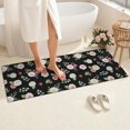 thumbnail image 4 of Pioneer Flower Floral Print Pattern Bathroom Rugs Mat, Non Slip Microfiber Bathroom Rug with Rubber Backing, Soft Mats for Bathroom Floor Tub Shower, 24"x60", 4 of 5