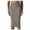 Gray, variant on JNGSA Women's High Waisted Elastic Skirt Pull On Midi Length Pencil Skirt Form Fitted Side Slit Skirt