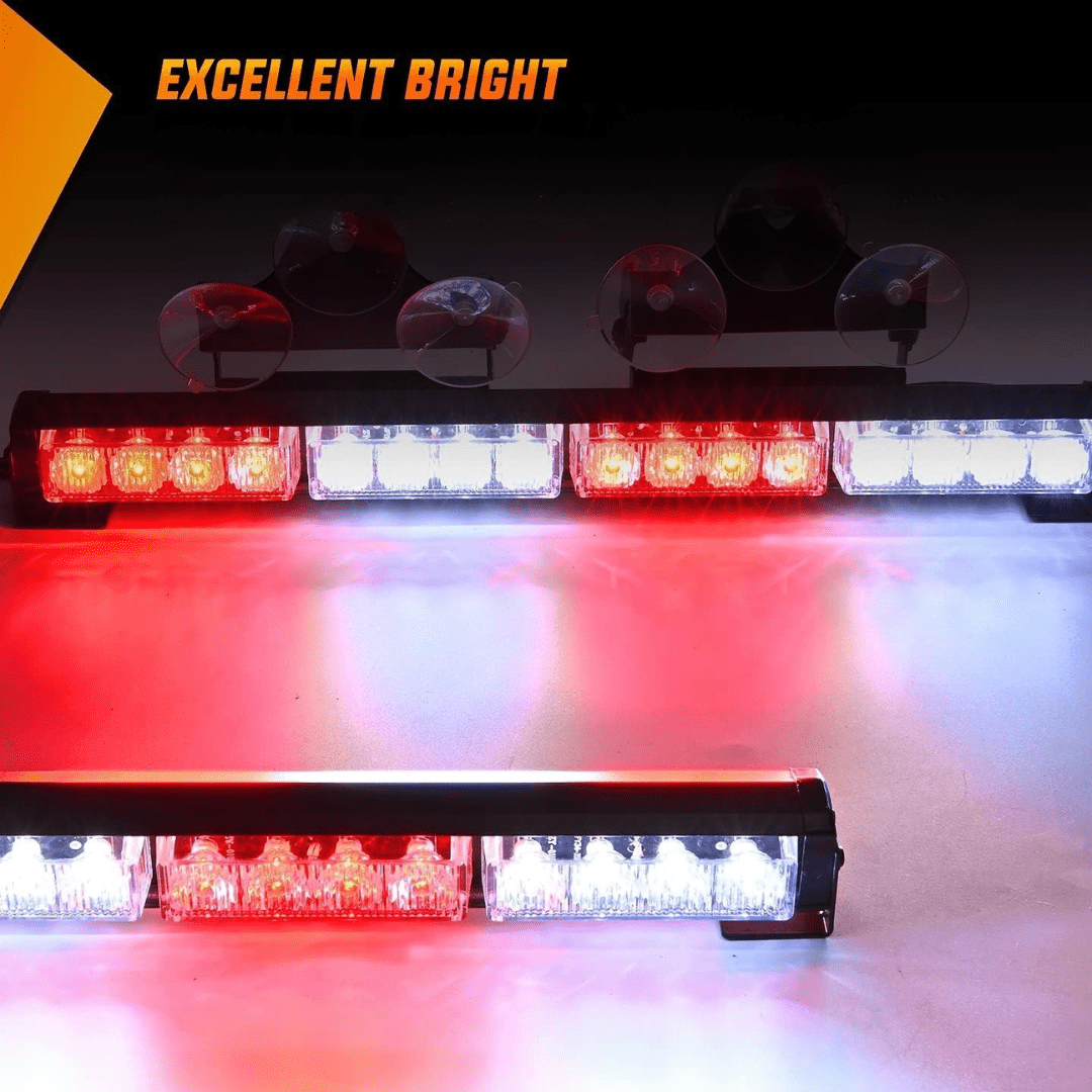 Nilight 17" LED Directional Light Bar, 32 LEDs, 2-in-1 Design with 23 Lighting Modes, 12V Vehicle Power Plug, Universal Fit for Trucks and Utility Vehicles