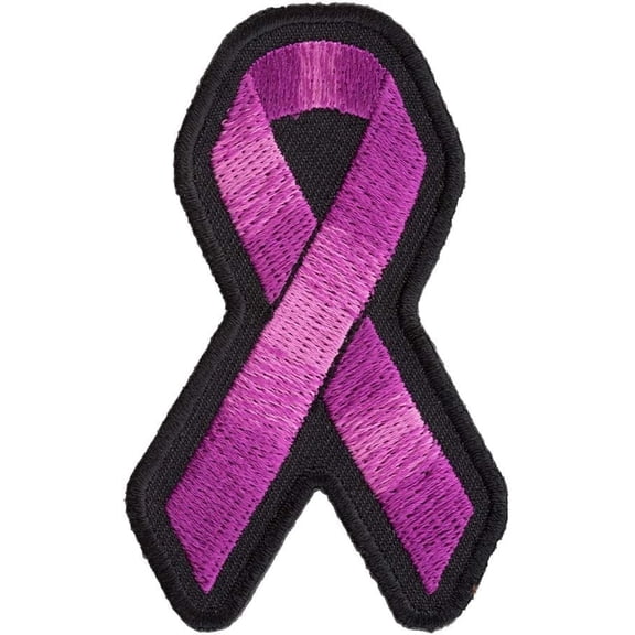 Purple Awareness Ribbon Patch, Support Patches