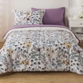 thumbnail image 6 of Mainstays All in One Reversible Comforter and Sheet Set, 5-Piece, Twin, White Multi Floral, 6 of 13