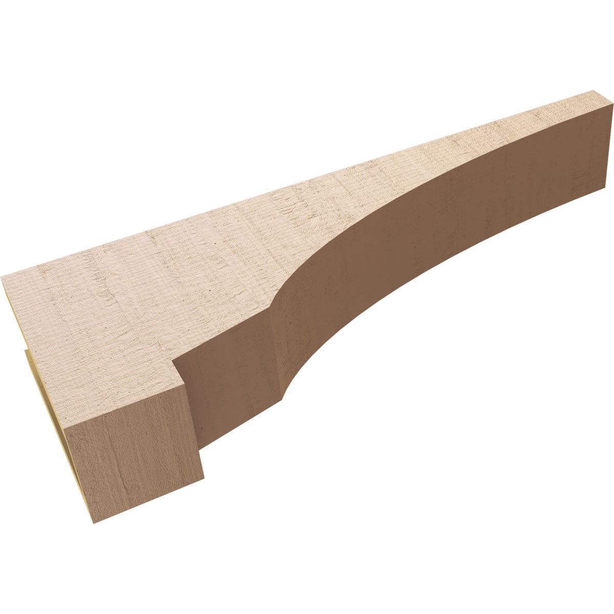 5"W x 30"D x 10"H Thin Moab Rough Cedar Woodgrain TimberThane Corbel, Primed Tan