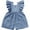 Blue, variant on WIBACKER 6M-3T Infant Baby Girl Ruffled Sleeveless Romper Casual Summer Jumpsuit Cotton Linen Clothes