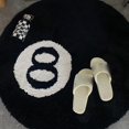 thumbnail image 6 of 8 Ball Rug, Black Round Carpet Billiard Pool 8 Ball Carpet, Large Black Round Rug for Home Decor, Cool Eight Ball Rug for Bedroom Living Room, Housewarming Gift, Black, 6 of 7