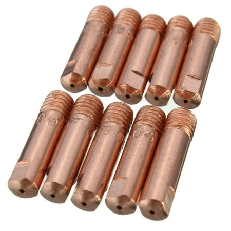 

10Pcs 0.8/1.0/1.2mm MB-15AK MIG/MAG M6 Welding Torch Tips Holder Gas Nozzle