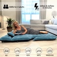 thumbnail image 4 of Umbrauto SUV Air Mattress Inflatable Car Air Beds Sleeping Pad Camping Trunk Bed with Electric Air Pump, Teal, 4 of 6