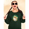 thumbnail image 2 of A Curious Cat Sweatshirt Women -Kayomi Harai Designs, Female x-Large, 2 of 4