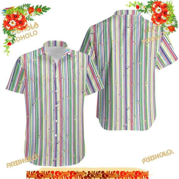 Dapper Dan Pastel Hawaiian Shirt, Disney Bounding Button Up Shirt