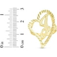 thumbnail image 4 of Floreo 10k Yellow Gold A-Z Cursive Letter and Heart Initial Ring, Large Heart (1.1"), 4 of 5