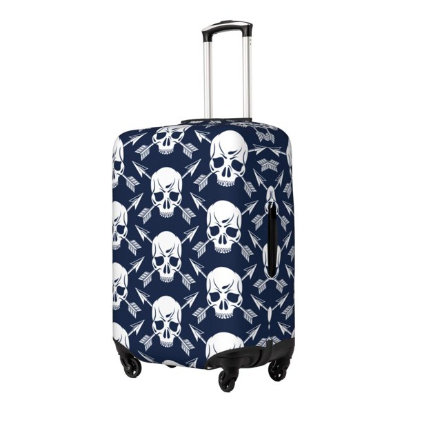 Fotbe white arrow Skull Funda Protectora para Equipaje, Antirrayones y Resistente a la Suciedad, Compatible con Maletas de 18 a 32 Pulgadas-Small