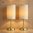 thumbnail image 2 of 2pcs/1pc Light Luxury Fabric Lamp, 3-Color Adjustable Light Portable Table Lamp, Touch  Table Lamp, Built-In Rechargeable 2000 Mah Battery,, 2 of 8