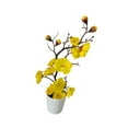thumbnail image 4 of CarpNettore Branch Artificial Potted Flower Faux Potted Flowers for Bedroom Home Wedding Yellow, 4 of 9