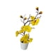 thumbnail image 4 of Jarrón de flores artificiales con arreglo de flores de seda de ciruelo simulado con Amarillo, 4 of 9