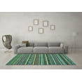 thumbnail image 3 of Ahgly Company Indoor Rectangle Abstract Light Blue Modern Area Rugs, 2' x 4', 3 of 4