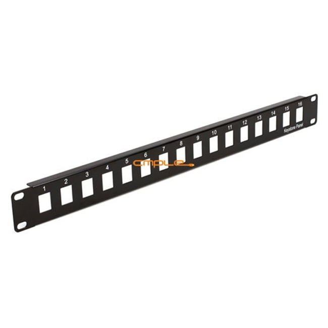 12-Port Keystone Blank Patch Panel for RJ45 Ethernet, USB 