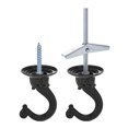 thumbnail image 5 of Uxcell Ceiling Hooks with Hardware  for Hanging Plants Zinc Alloy Black 37x55mm 6Pcs, 5 of 6