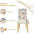 thumbnail image 4 of Butterfly Chair Covers for Dining Room Set of 4, Dining Chairs Seat Cover,Kitchen Stretch Chair Covers,Seat Cover for Dining Chairs,Furniture Protector for Chairs Dining Room,Slipcover Chair Covers, 4 of 6