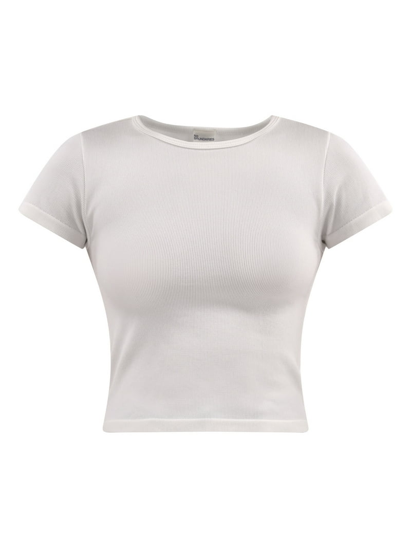 No Boundaries Seamless Crop Top with Short Sleeves, Women's