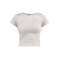 thumbnail image 5 of No Boundaries Seamless Crop Top with Short Sleeves, Women's, 5 of 5