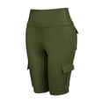 thumbnail image 2 of High Waist Cargo Biker Shorts For Women Summer Fall Tummy Control Athletic Workout Yoga Shorts, S-XXL, 2 of 6