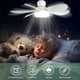 thumbnail image 5 of 52cm Quiet Ceiling Fan with Light and Remote Control, 40W Ceiling Fan Lamp with E27 Socket, Living Room, 3 Speeds, 6 Blades, 5 of 5