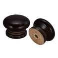 thumbnail image 4 of Round Wood Knobs, 33x23mm Pull Handles for Drawer with Screws Dark Brown 12 Pack, 4 of 5